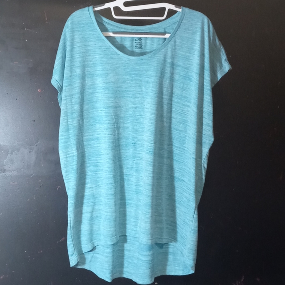 Thin light blue top